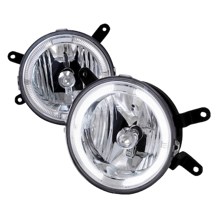 Spec-D Tuning 05-09 Ford Mustang Halo Fog Lights Clear LF-MST05H-TM